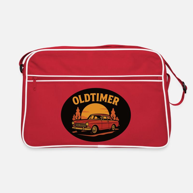 Vintage Auto Oldtimer Sunset Design Retro Tasche