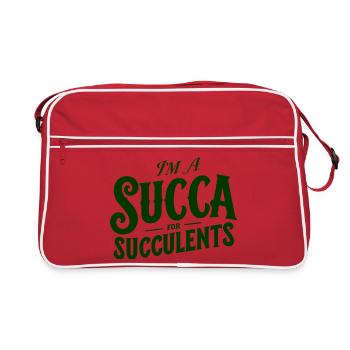 Je suis une sucque pour les succulentes - Sac Retro - rouge/blanc - Devant