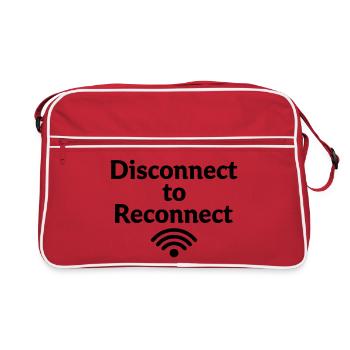 Disconnect to Reconnect Shut Down First - Retro Bag - red/white - Front