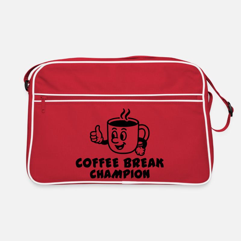 Meister der Kaffeepause Retro Tasche