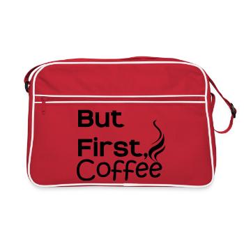 but first coffee - Retro Bag - red/white - Front