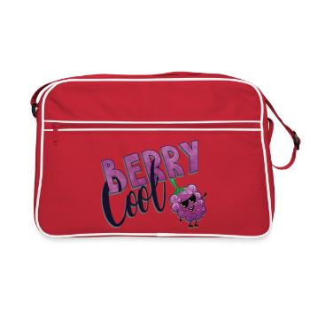 Berry Cool Brombeere - Retro Tasche - Rot/Weiß - Vorne