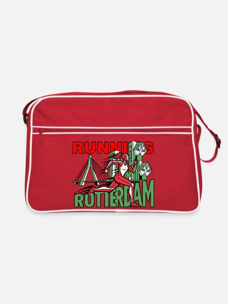 Runner Rotterdam CityRun - Retro Bag - red/white - Front