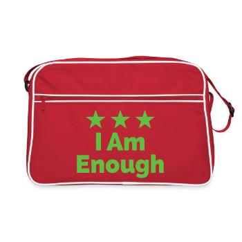 Je suis assez, je suis assez affirmation - Sac Retro - rouge/blanc - Devant
