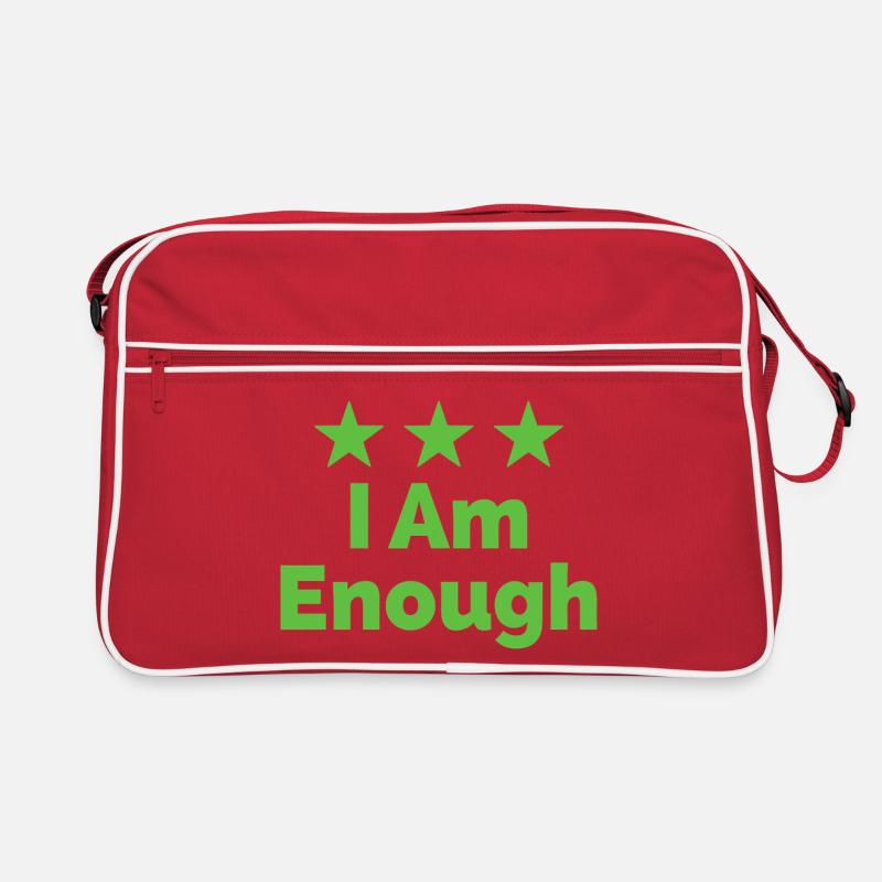 I Am Enough Ich bin genug Statement Retro Tasche
