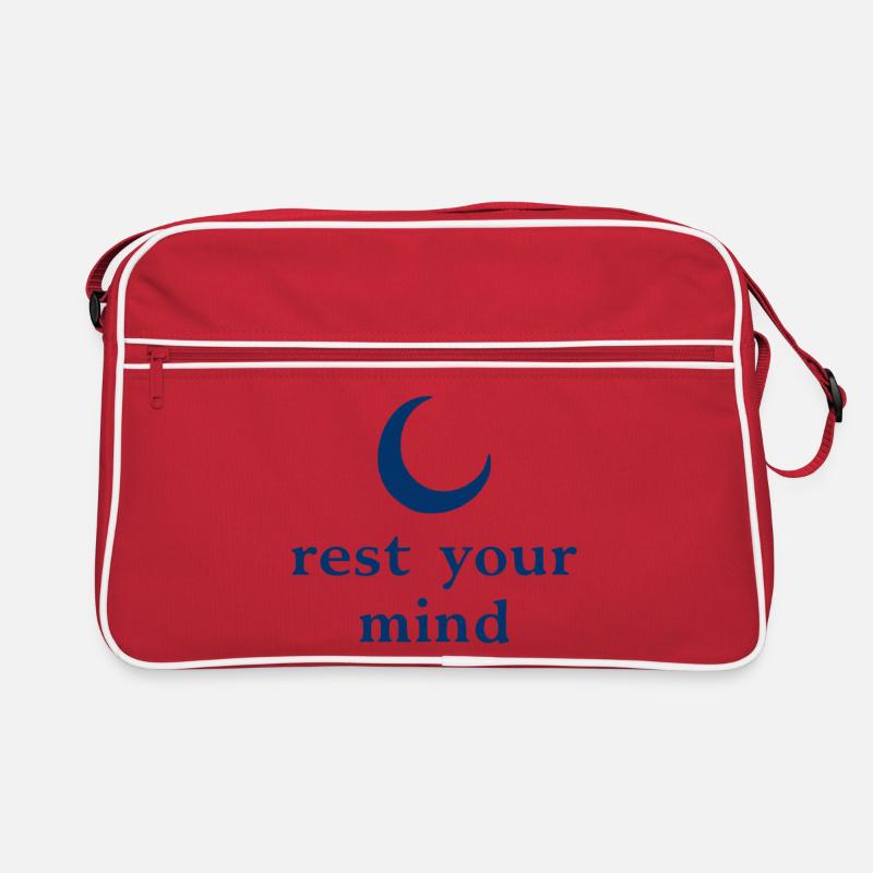 Rest Your Mind Moon Mindfulness Statement Retro Bag