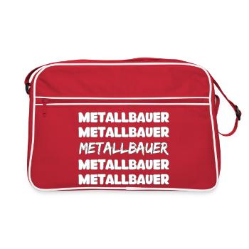 Metalworker - Retro Bag - red/white - Front