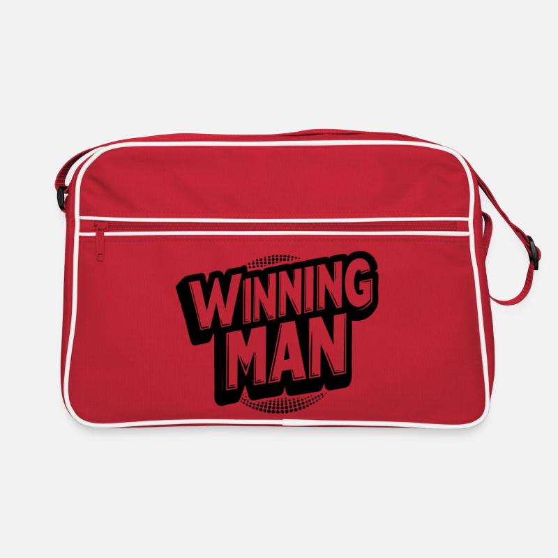 winning man lettering Retro Bag