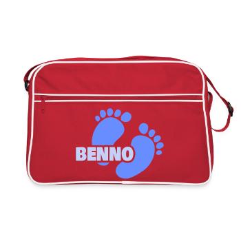 Birth of Benno - Retro Bag - red/white - Front