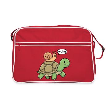 Course Tortue et Escargot - Go Fast - Sac Retro - rouge/blanc - Devant