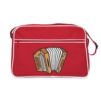Accordéon à pression accordéon styrienne - Sac Retro - rouge/blanc - Devant
