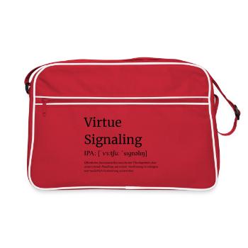 Virtue_Signaling - Sac Retro - rouge/blanc - Devant