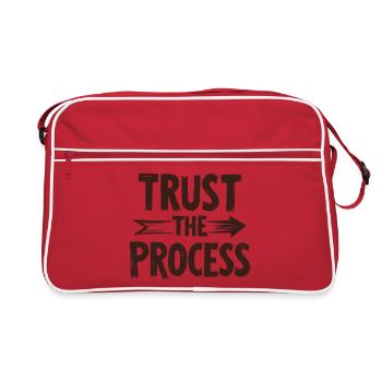 Faites confiance au lettrage avec le graphique en flèche - Sac Retro - rouge/blanc - Devant