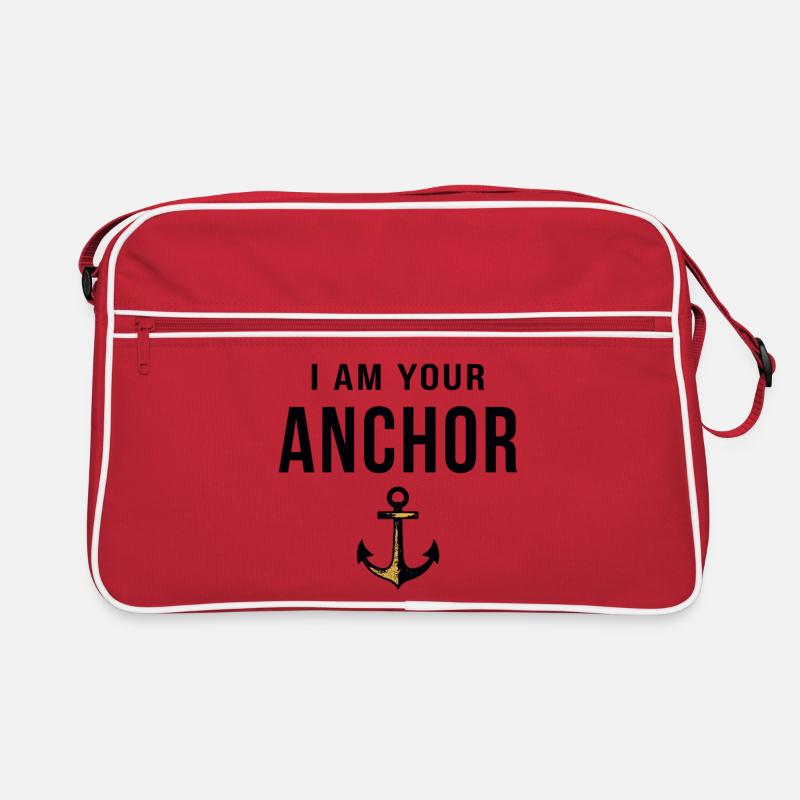 I am your Anchor Maritimes Statement mit Anker Retro Tasche