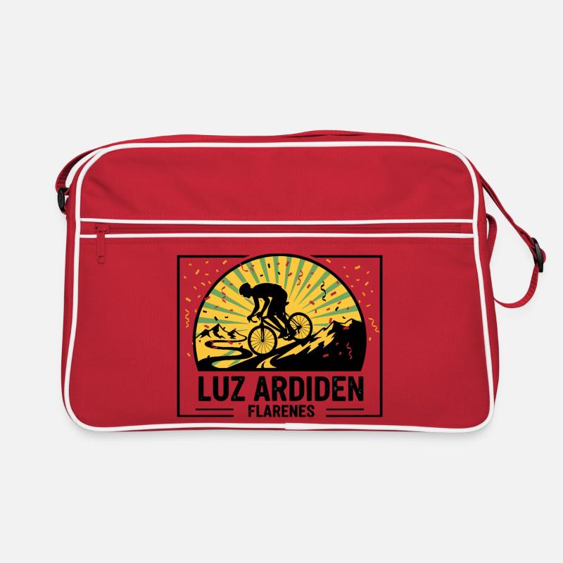 Luz Ardiden Pyrenees Cycling Switchbacks Art Retro Bag