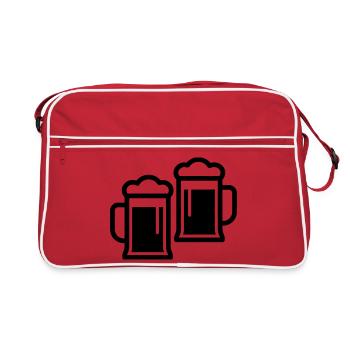 Chope à bière - Sac Retro - rouge/blanc - Devant