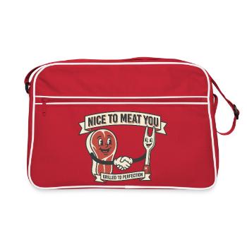 Steak Persillé Humour Grillardin - Retro Bag - red/white - Front