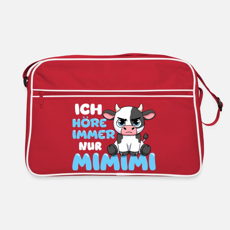Ich Höre Immer Nur Mimimi Kuh Retro Tasche