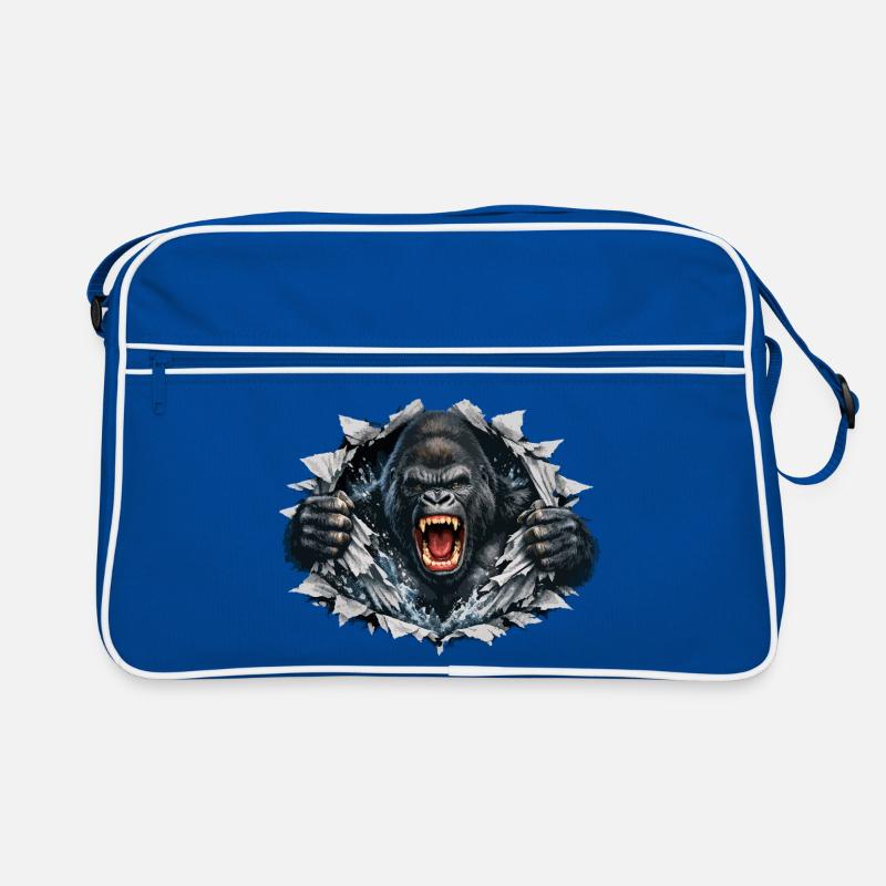 Gorilla Breaks Through: Roaring Power Retro Bag