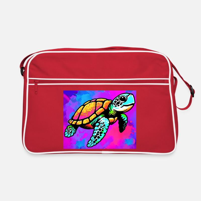 tortue - Sac Retro - rouge/blanc