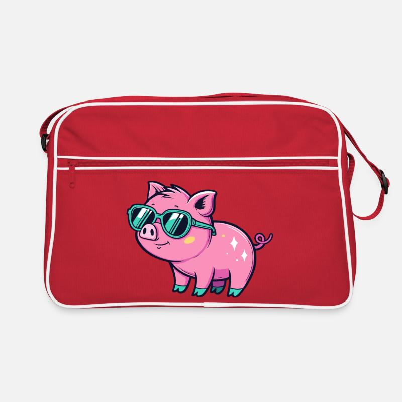 Cochon mignon chic lunettes soleil Sac Retro