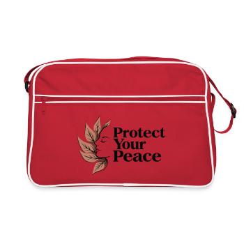 Protect Your Peace Mindfulness and Calm - Retro Bag - red/white - Front