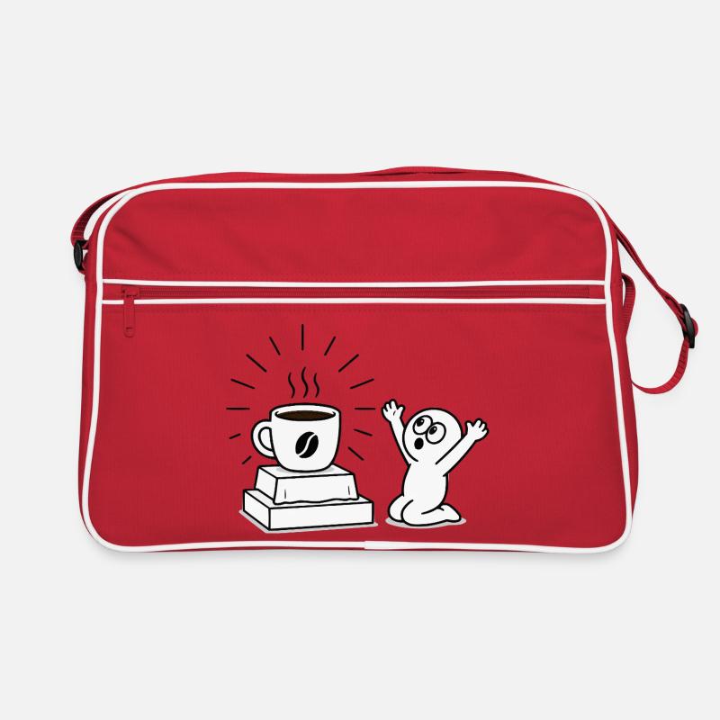 Kaffeebecher Freude Comicdesign Retro Tasche