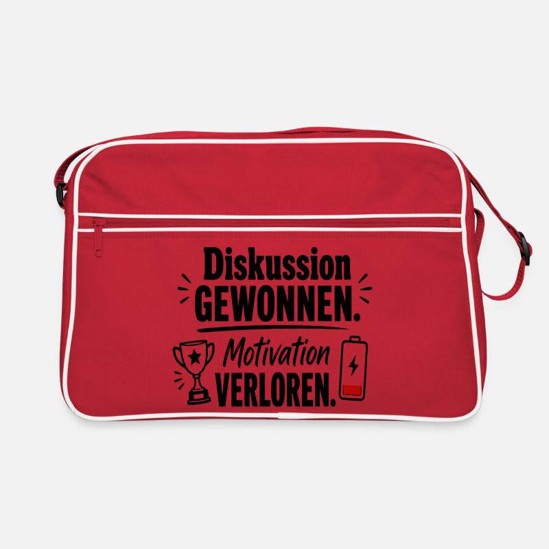  Diskussion Gewonnen Motivation Verloren Lustiger Retro Tasche