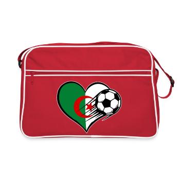 Flag Football Algérien avec cœur - Sac Retro - rouge/blanc - Devant