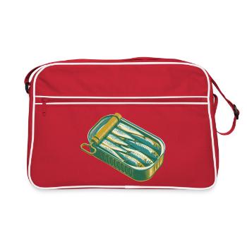 Sardine Tin Retro Artwork - Retro Bag - red/white - Front