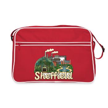 Sheffield Winter Garden Steel City Retro Badge - Retro Bag - red/white - Front