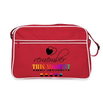 Remember_this_moment - Retro Bag - red/white - Front
