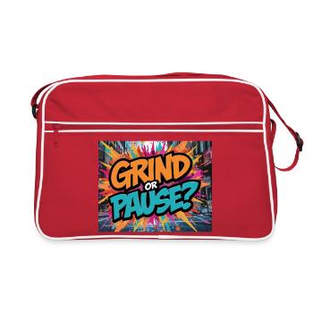 Grind or Pause? Graphic Graffiti - Retro Bag - red/white - Front