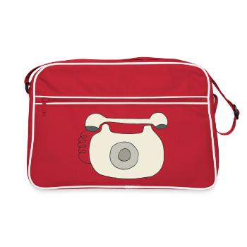 téléphone oldschool - Sac Retro - rouge/blanc - Devant