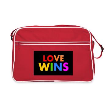 Love wins - Retro Bag - red/white - Front