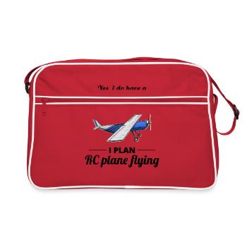 RC Model Planes Airplane Aircraft Pilot Funny Gift - Retro Bag - red/white - Front