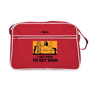Plate-forme d’échafaudage constructeur d’échafaudage d’échafaudage d’échafaudage - Sac Retro - rouge/blanc - Devant