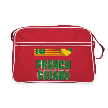 Französisch-Guayana Fußball Mannschaft - Retro Tasche - Rot/Weiß - Vorne