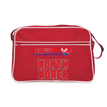 Équipe de Corée du Nord de football - Sac Retro - rouge/blanc - Devant