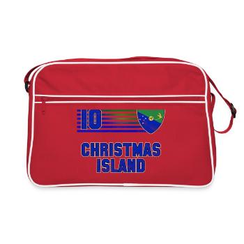 Équipe de football de l’île Christmas - Sac Retro - rouge/blanc - Devant