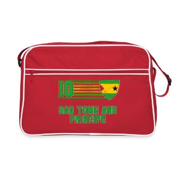 Équipe de football de Sao Tomé-et-Principe - Sac Retro - rouge/blanc - Devant