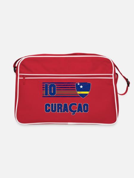 Équipe de football de Curaçao - Sac Retro - rouge/blanc - Devant