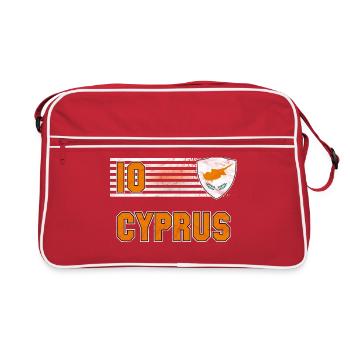 Zypern Fußball Mannschaft - Retro Tasche - Rot/Weiß - Vorne