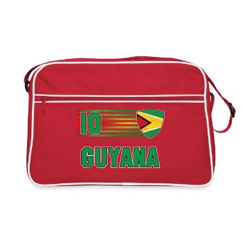 Équipe du Guyana de football - Sac Retro - rouge/blanc - Devant