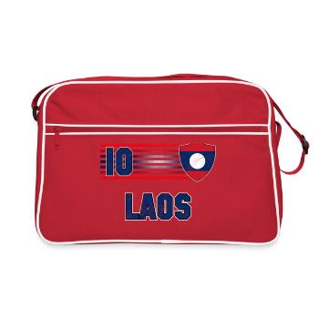 Équipe du Laos de football - Sac Retro - rouge/blanc - Devant