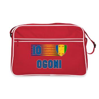 Ogoni Fußball Mannschaft - Retro Tasche - Rot/Weiß - Vorne
