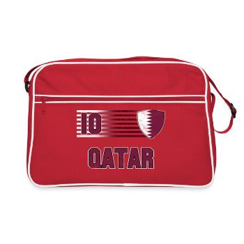 Équipe du Qatar de football - Sac Retro - rouge/blanc - Devant