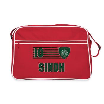 Équipe de football du Sindh - Sac Retro - rouge/blanc - Devant