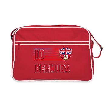 Équipe des Bermudes de football - Sac Retro - rouge/blanc - Devant