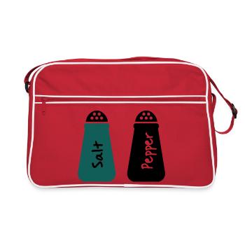 salz und pfeffer - Retro Tasche - Rot/Weiß - Vorne